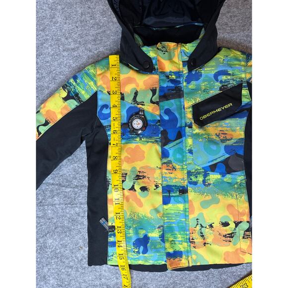 Obermeyer Kids Ski Jacket Snow Camo Print Size 2 - Picture 6 of 9